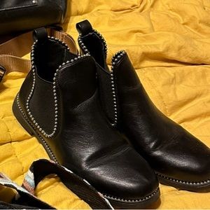 Black studded boots, worn a couple times, GUC